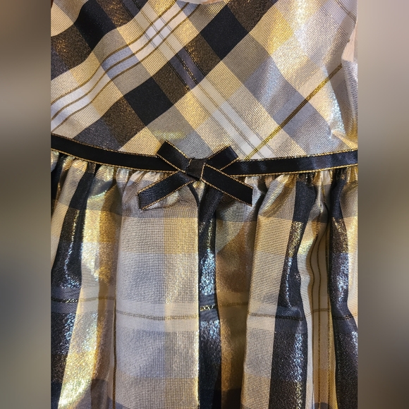 NWT Bonnie Baby size 3-6M black/gold 2-piece coat & dress - Picture 8 of 9